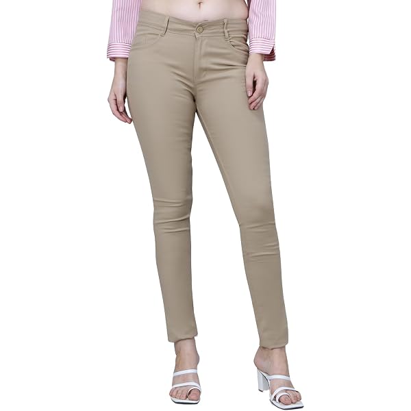 ZX3 Women's Slim Fit Formal/Casual Trouser(Black_28) : Amazon.in